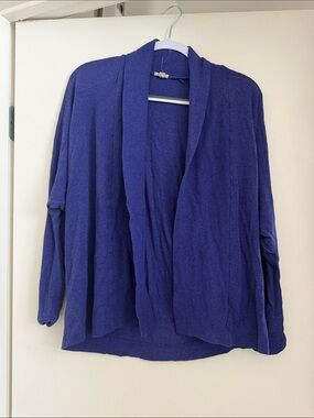 Ecote Open-Front Shawl Collar Cardigan - Royal Blue